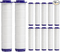 High Pressure Handheld Turbo Fan Shower Head PP-Cotton Filter Cartridge,3.7in Detachable Propeller Hydro Jet Shower Head Filter,set of 12