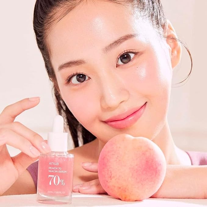Anua Peach 70 Niacinamide Serum, Daily Glow Serum For Face, Skin Tone & Dullness Care with Vitamin B12, Lightweight, Hydrating For Glass Skin Effect, Korean Skin Care, 1.01 fl.oz
