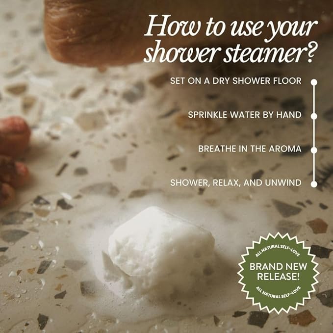 Bare Botanics Shower Steamers 6 XL Cubes w/ Tray - Intensely Aromatic with All Essential Oils & Natural Ingredients - 70% Bigger - Small-Batch Made in WI - Updated Gift Ready Packaging