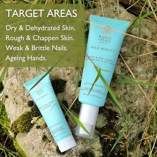 Rhug Wild Beauty - Hand & Nail Cream with Orange Peel Oil and Yarrow | Nourishing Moisturizer for Hands | 75ml | Made in the UK - Image 4