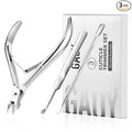 GAOY 3-in-1 Cuticle Remover Kit, Professional Cuticle Trimmer, Pusher and Sharp Nippers, Stainless Steel Manicure Tools For Nail Care