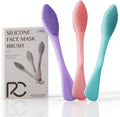 Rena Chris 3 pcs Silicone Face Scrubber, 3 in 1 Face Mask Applicator & Facial Cleansing Brush, Pore Brush for Exfoliating, Blackhead, Skincare Applicator Tools