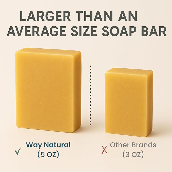 Honey Oatmeal Soap Bar (3 Pack) - Goat Milk Soap for Men, Women & Kids - Natural, Handmade w/Real Milk - Dry, Sensitive Skin, Hands/Body - Premium, Gentle, No Dyes - (Large, 5oz)
