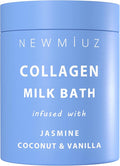 Creamy Coconut Collagen Milk Bath Soak Powder Moisturize & Soften Skin – Vanilla Jasmine Luxury Spa Bubble Bath Salt Mother's Birthday Christmas Relaxation Gifts for Women Perfect Stocking Stuffers