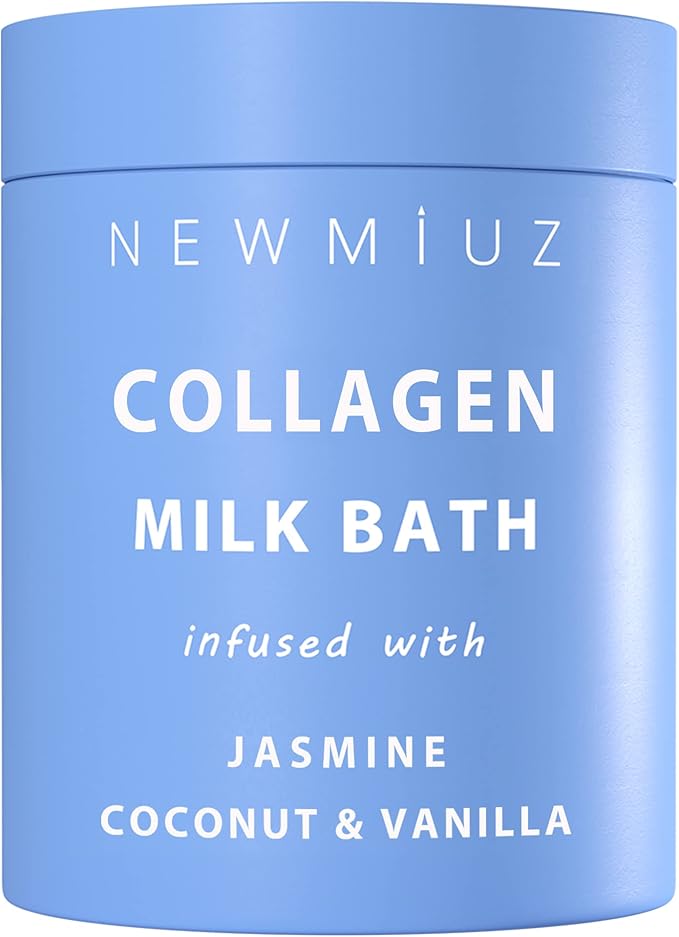 Creamy Coconut Collagen Milk Bath Soak Powder Moisturize & Soften Skin – Vanilla Jasmine Luxury Spa Bubble Bath Salt Mother's Birthday Christmas Relaxation Gifts for Women Perfect Stocking Stuffers