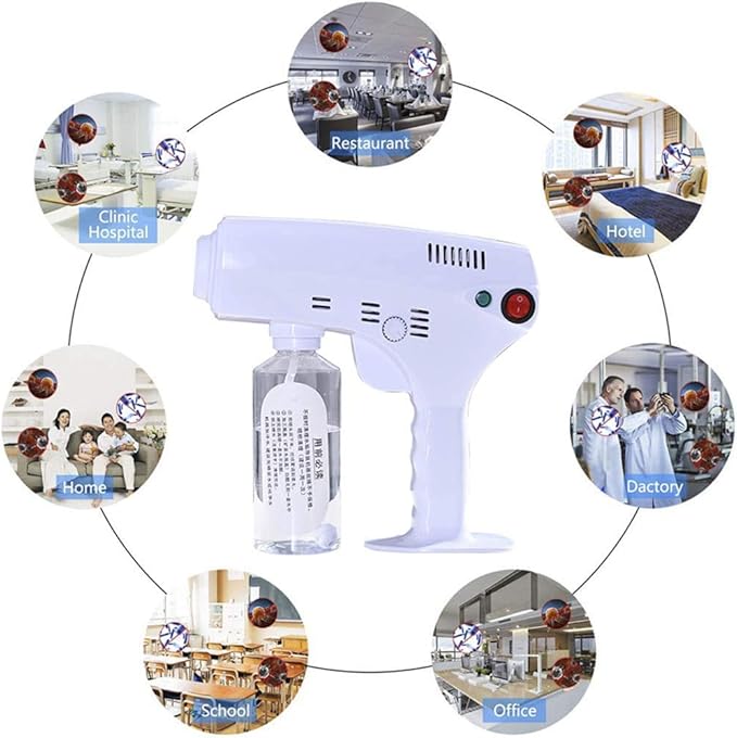 Nano Steam Gun Micro Mist Salon Treatment Hair Steamer Machine, Electric Nano Steam Gun Handheld Sterilizer Disinfectant, Hair Face Care Spray Moisturizing Humidifier Hair Care Styling Tool