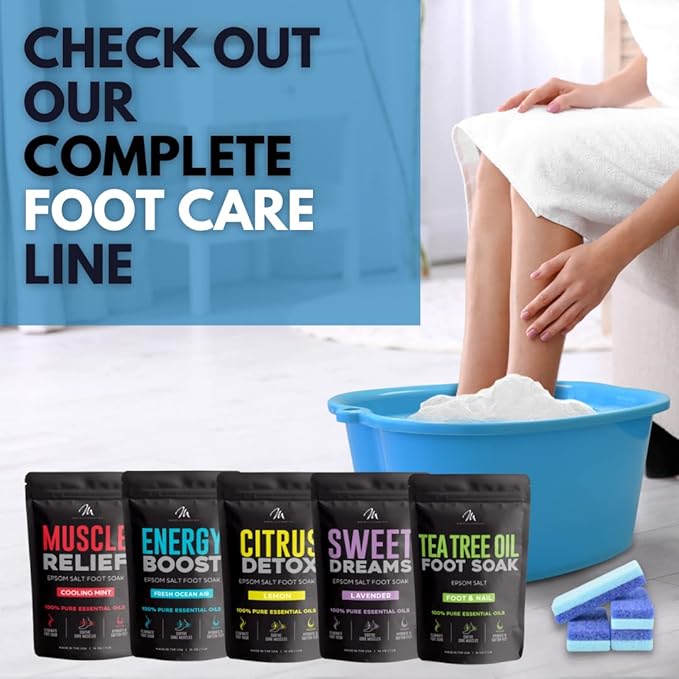 Mantello Foot Bath, Extra Large, Foot Soaking Tub - Pedicure Bowl - Foot Soak Tub (Blue)