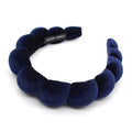 Fashion Headbands for Women Padded Fabric Hair Bands Wide Velvet Non Slip Headband Hair Accessories for Women Girls (Navy Blue)