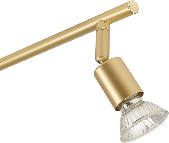 Globe Electric 57505 Payton 6-Light Foldable Track Lighting, Painted Brass