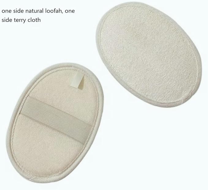 Loofah Bath Sponge, Exfoliating Bath Gloves, Loofah Exfoliating Body Scrubber Pad, 4 pcs for Men and Women Spa and Travel