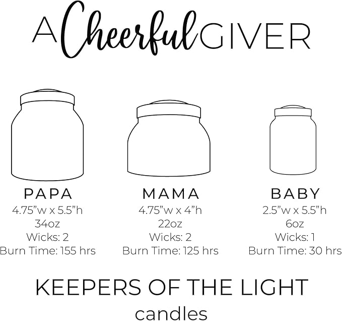 A Cheerful Giver - Scented Candles for Home - Long Lasting Aromatherapy Candle with up to 155 Hours of Burn Time - Gift Ready (6oz, Vanilla Bourbon)