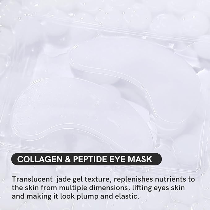 PEAUAMIE Under Eye Patches Collagen and Peptide Eye Mask for Dark Circles and Puffiness,Face Mask Skin Care Products 30 Pairs
