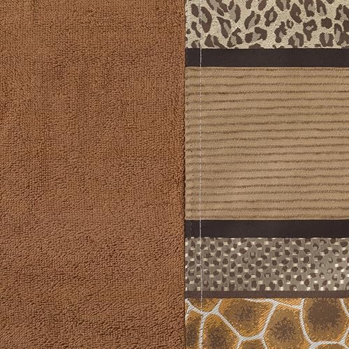 Zahari Home Safari Stripes Animal Bathroom Towel Set - 3 Piece Towel Set, Leopard and Cheetah Design with Zebra and Tiger Patterns - Image 3