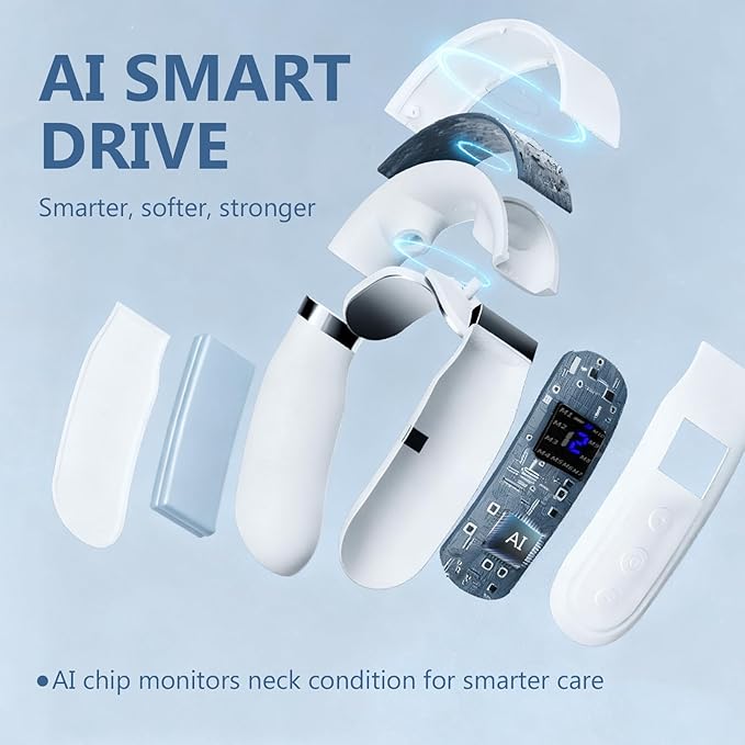 Neck Massager with Heat, Portable Cordless Neck Massager, Multifunctional & Ultra-Light Wear, Best Gifts for Parents, Lover, Friends