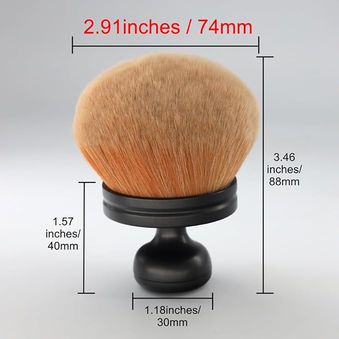 Big Self Tanning Blend Brush, Extra Large Kabuki, Self Tanner, Fundation, Powder, Sunless Tanning, Blusher, Shadow, Bronzer, Face and Body Brush (Black)