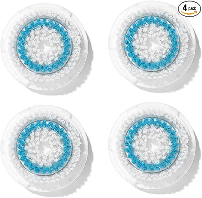 Brush Head Replacements Compatible with Clarisonic Mia 1, Mia 2, Mia Fit, Alpha Fit, Smart Profile Uplift and Alpha Fit, Deep Pore, 4 Pack