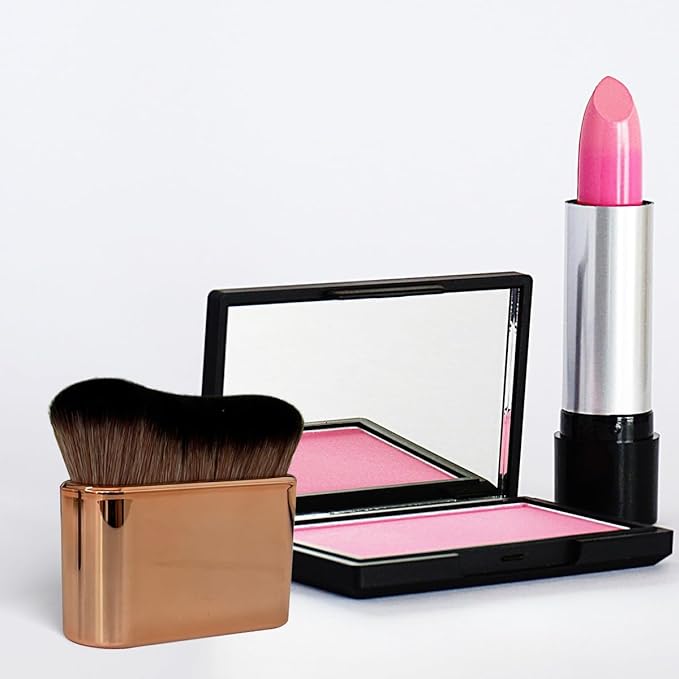 2PCS Body Tanning Brush Siren Makeup Brush ，Large Kabuki Foundation Body Makeup Brush for Fake Tan Face,Body & Leg Makeup(Rose gold, Bright black)