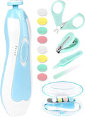 Qunlions life Baby Nail Trimmer Electric-19 in 1 Baby Nail Clippers Safe Baby Nail File Kit with Replacement Pads, Nail Clipper, Scissor, Tweezers, and Nail Files
