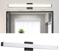 LED Bathroom Vanity Light Fixtures 31.5in Matte Black,Dimmable 24W 4000K Natural White Square Wall Fixture, Modern Lighting for Over Mirror, Damp Rated