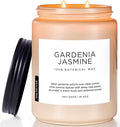 M&SENSE Large Gardenia Jasmine Scented Candles, 19.4oz Natural Soy Wax, 110 Hours Long Lasting Slow Burning, Non Toxic Clean Burn, Spring Floral Scent Aromatherapy Candle for Her