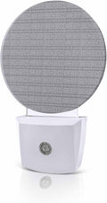 Night Lights Auto Sensor Stripes Grain Night Light Grey Solid Color Round Lamp Plug-in LED Nightlights Dusk to Dawn for Living Room Bedroom Bathroom Hallway Wall Decor