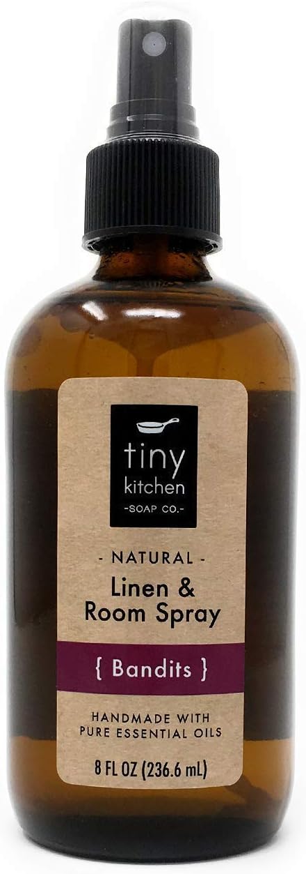 Bandits Essential Oil Linen and Room Spray - Handmade Natural Aromatherapy Air Freshener (8 fl oz)