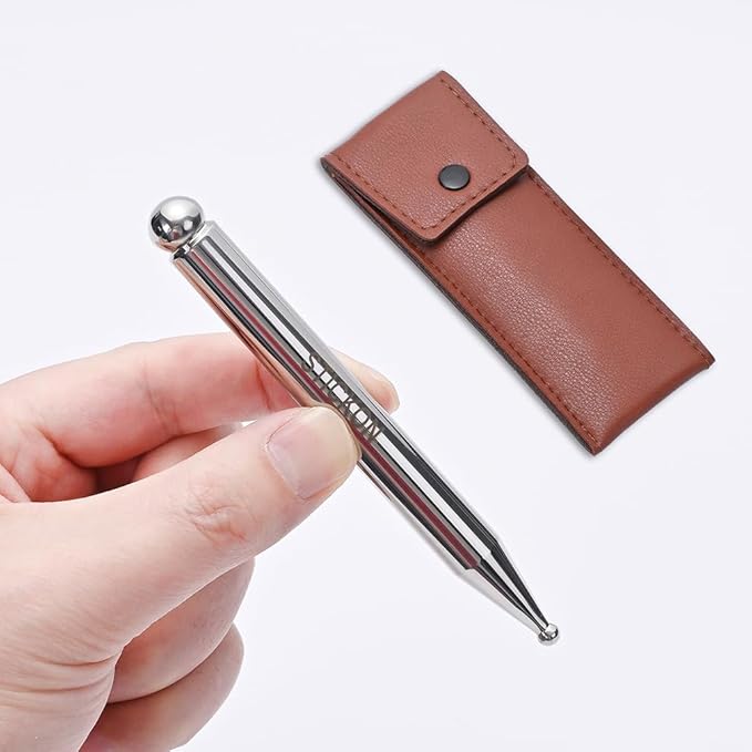 STICKON Stainless Steel Acupuncture Pen Trigger Point Massage Tool for Full Body, Gua Sha Massage Pen for Facial Deep Tissue Acupressure Pen(STICKON-64)