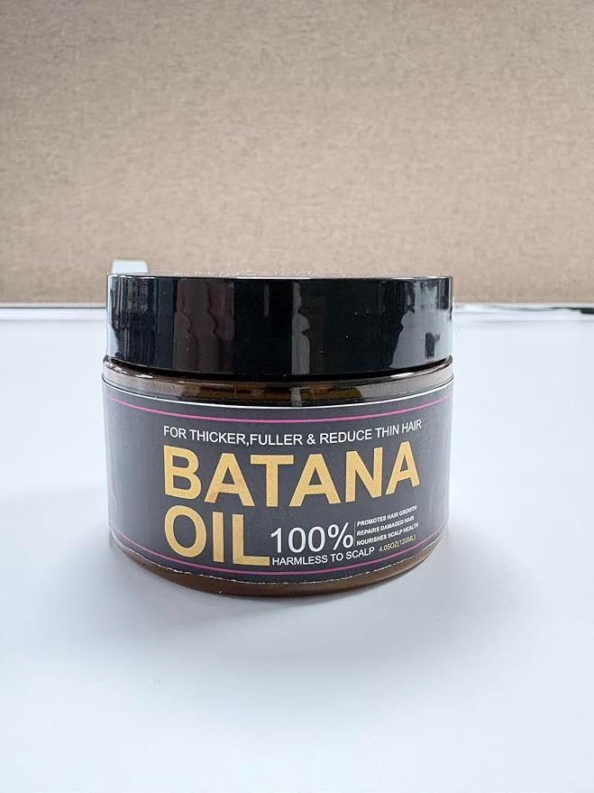 Batana Oil for Hair Growth, 100% Natural Pure Batana Oil Paste from Dr. Sebi Honduras, Prevents Hair Loss, Enhances Thickness, Organic Raw Scalp Mask for Women & Men (4.05 Oz)