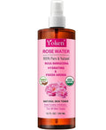 Yoken Organic Rose Water Spray for Face, 12 Fl Oz Fine Mist, Rosewater Face Mist with 100% Pure & Natural Rosa Damascena Rose Hydrosol, USDA Certified Organic, Alcohol Free, Vegan, No Dyes