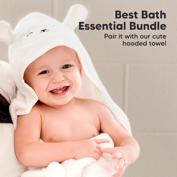 6-Pack Baby Washcloths – Soft Absorbent Viscose from Bamboo Washcloths for Face, Body, Baby Towels for Newborn, Kids, Toddlers, Infant, Gentle on Sensitive Skin, 10x10 Reusable Face Towels (Sky)
