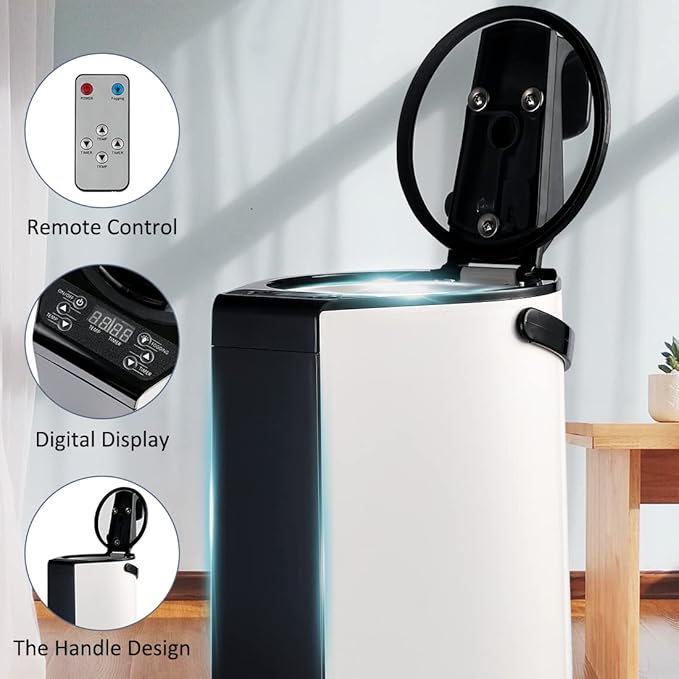 Sauna Steamer, Portable Steam Generator, 3L Stainless Steel Steamer for Sauna Pot, Smart Touch Button Sauna for Home, Steam Sauna Machine with Timer Display Mist Moisturizing for Body Detox