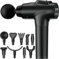 APHERMA Massage Gun, Muscle Massage Gun for Athletes Handheld Electric Deep Tissue Back Massager, Percussion Massage Device for Pain Relief with 30 Speed Levels 9 Heads Black