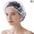 30 Pcs Disposable Shower Caps, Clear Plastic Bath Caps for Hair Treatment, Spa, Home, Kitchen, Hotel, Travel (17.3 Inch)