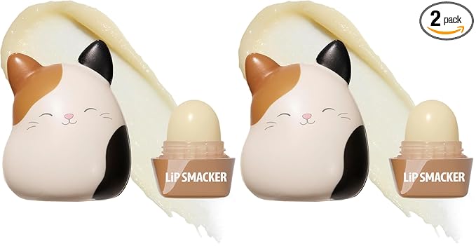 Lip Smacker Squishmallows Moisturizing Lip Balm,Fun Soft Squishy Collectible Top,Hydrates & Smooths - Cam (Pack of 2)