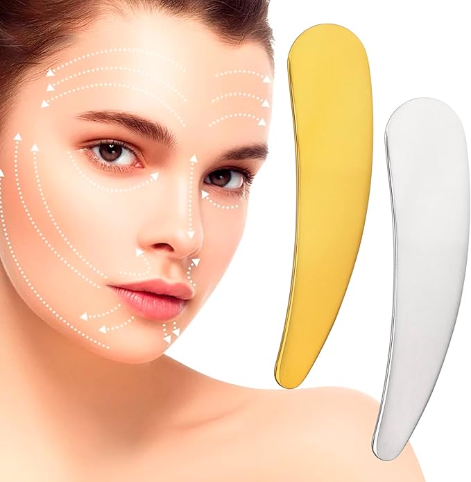 Pndeyo 3pcs Mini Metal Makeup Spatula, Reusable Cosmetic Cream Spatulas Spoon, Skincare Scoop Applicator Facial Massage Beauty Tools for Mixing and Sampling Face Eye Cream- Silver & Gold & Rose Gold