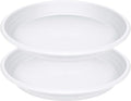 2 Pack of 19 inch Plant Saucer, Large Plant Tray, Heavy Sturdy Plant Drainage Tray for Indoors, Bird Bath Bowls, Sturdy 18 inch Plastic Pot Tray for Planter (White)