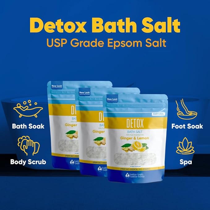 Detox Bath Salt (3-Pack) 2-Lbs Each, 6-Lbs Total