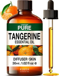 100% Pure Tangerine Oil - 1 Fl Oz Tangerine Essential Oil for Hair, Skin, Diffuser, Aromatherapy & DIY Soap Making Scent