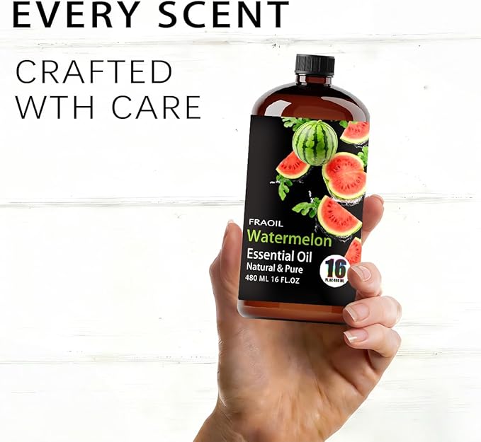 Watermelon Essential Oil, Watermelon Oil 16 Fl Oz 480ML for Diffuser Humidifier Yoga Cleaning DIY Candle Soap Making Essential Oils