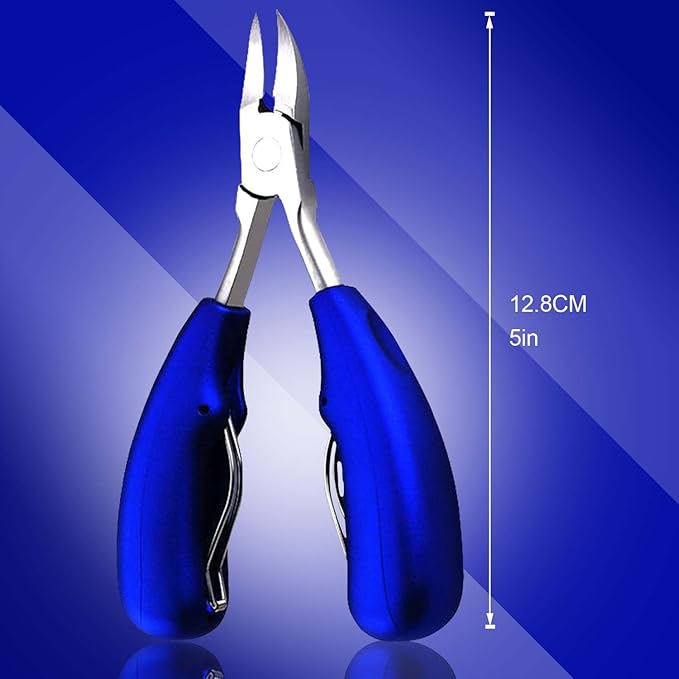 10-Pack Ingrown Toenail Tools Stainless Steel Foot Nail Tools, Heavy Duty Sharp Toenail Clippers, Clippers Set for Thick Nails and Ingrown Toenail(Blue)