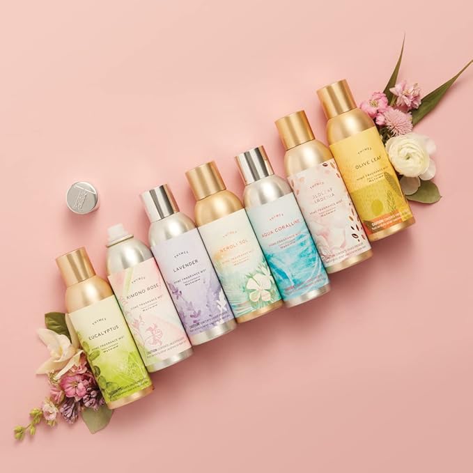 Thymes Home Fragrance Mist – Room Air Fresheners for Home Long Lasting – Air Freshener Spray – Premium Home Fragrance – Floral Notes of Rose, Peony, & Silken Vanilla (Kimono Rose, 3 oz) (Pack of 2)