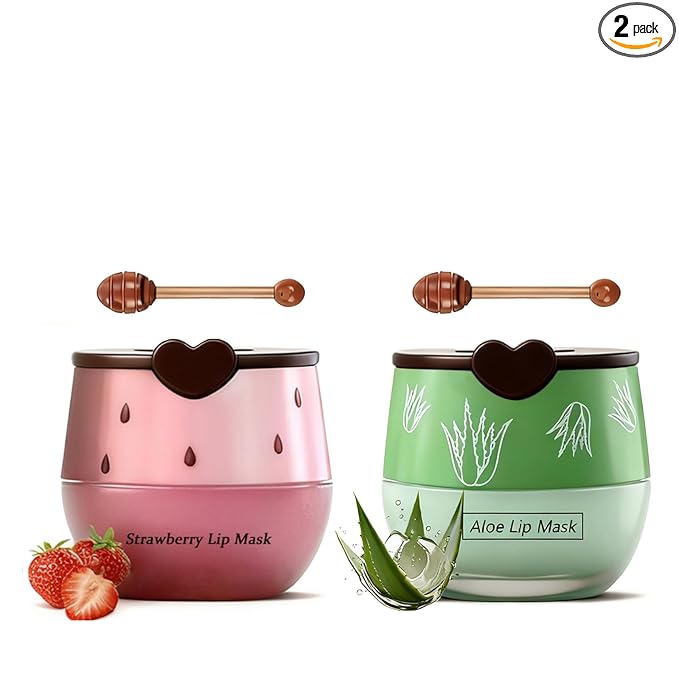 Bee Lip Balm Honey Pot, Fruit Moisturizing Propolis Lip Mask, Lip Mask Overnight Propolis Moisturizing Lip Balm Hydrating Prevention Dry and Crack Lip Scrubs Exfoliator Lip Care Products