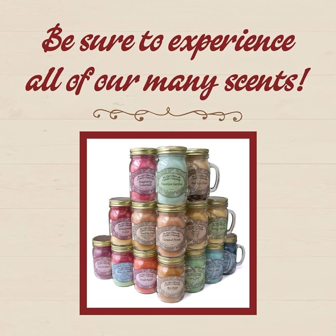 Our Own Candle Company, Pumpkin Cream Pie, Cinnamon, and French Vanilla Scented Mason Jar Candle, 100 Hour Burn Time, 13 Ounces