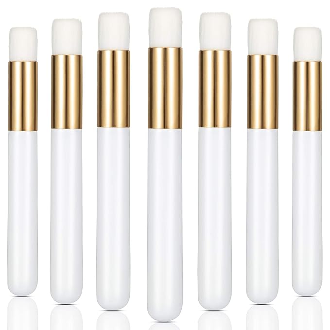 20 Pieces Lash Shampoo Brushes, Peel Off Blackhead Remover Tool, Nose Pore Deep Cleaning Brush, Facial Cleansing, Eyelash Extensions Washing (White)