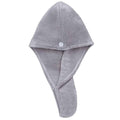 Microfiber Hair Drying Wrap Towel for Women Turban Fast Dry Gray
