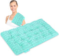 REVIX Microwavable Heating Pads, Moist Heat Pad Microwavable for Back, Flaxseeds Heating Pad Microwave, Weighted Bean Bag Warm Compress, 8 * 14" Green