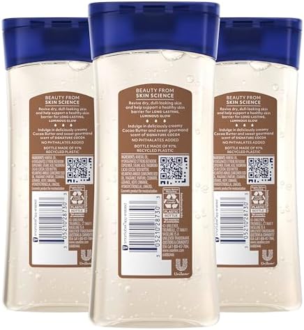 Vaseline Cocoa Radiant Body Gel Oil, Glowing Skin + Cocoa Butter 6.8oz 3ct - Image 2