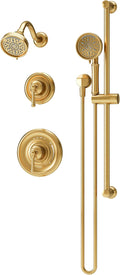 Symmons Braston HydroMersion Double Handle Shower Trim Kit with Hand Spray in Brushed Bronze - 5895BBZ15TRM
