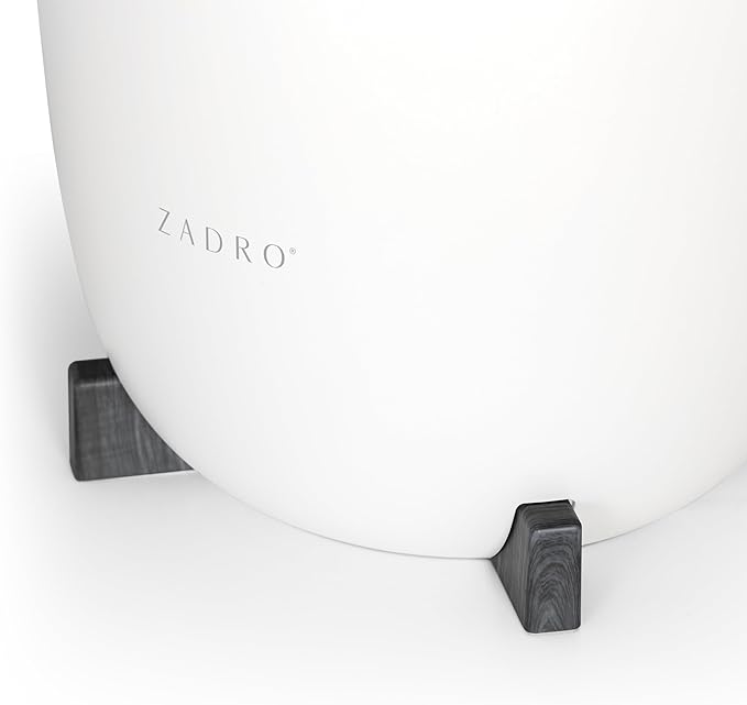 ZADRO Heated Towel Warmers for Bathroom - Large Towel Warmer Stainless Steel Bucket, White/Black, Auto Shut Off, 20L Fits Up to Two 40"X70" Oversized Towels
