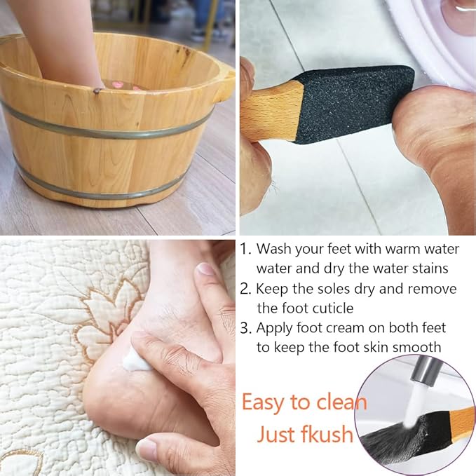 TOPMEET Foot File/Rasp,Exfoliator Pedicure Tool Foot Callus Remover Scrubber for Dead Skin,Corn and Hard Skin - Pumice Stone for Cracked Feet,Heels, Elbows, Hands in Shower